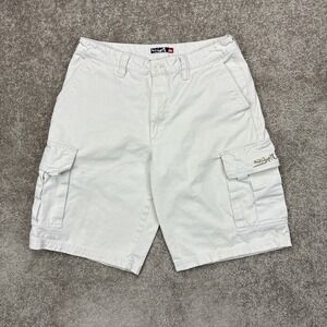 Quiksilver Surf Embroidered Baggy Cargo Shorts Beige Size 32